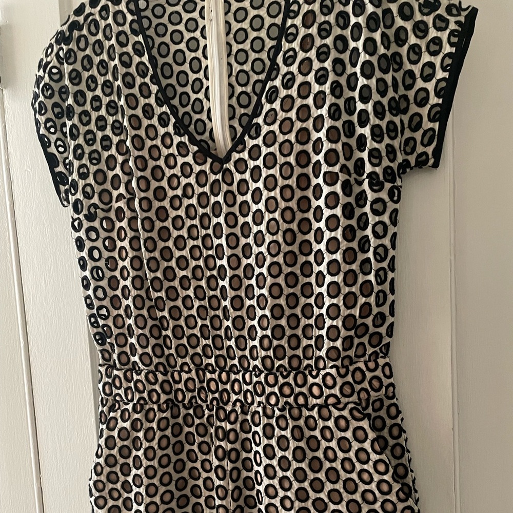 Black lined romper